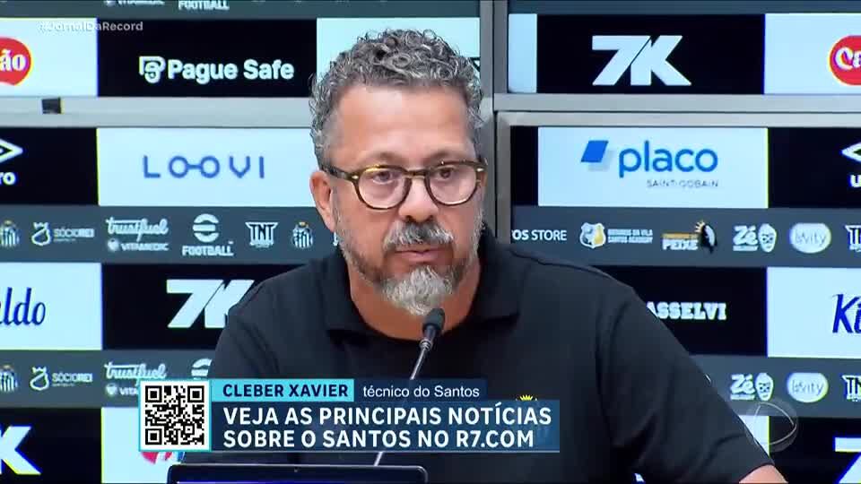 Santos apresenta Cleber Xavier como novo treinador; ele estreia nesta quinta (1º)