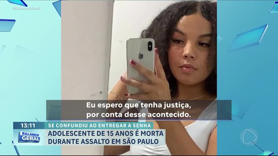 Adolescente de 15 anos é morta em assalto após não lembrar senha do celular