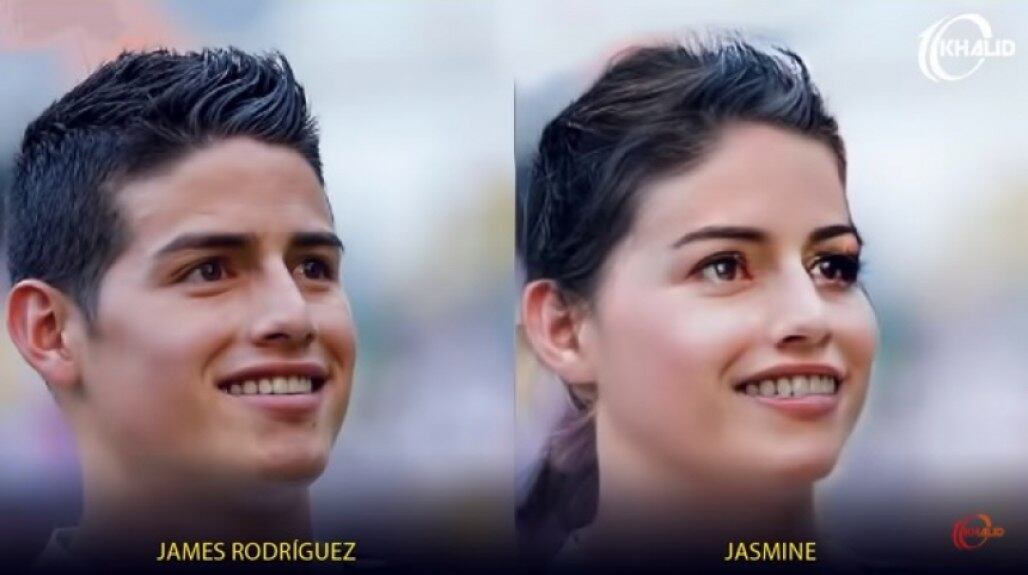 Versão feminina: James Rodríguez (Reprodução)