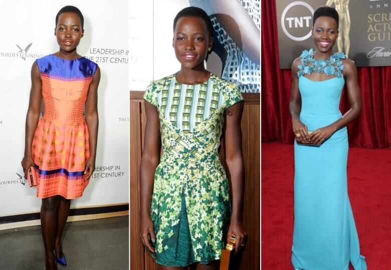 Lupita Nyong’o aparece bastante por seus looks ousados em
premiações. A atriz diversifica bastante e ousa em cores de tons fortes. Ela já
foi elogiada pela imprensa americana e apontada como estrela mais bem vestida
de Hollywood em 2013