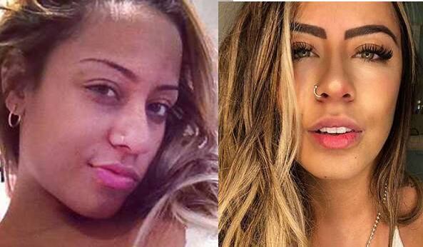 Rafaella Santos antes e depois das mudanças no visual