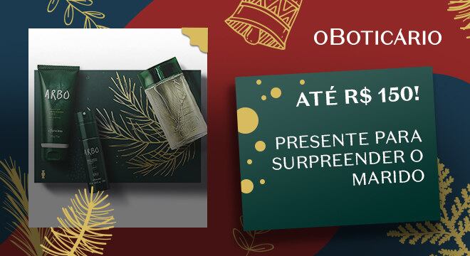 Kit Presente Natal Arbo: Desodorante Colônia 100ml + Body Spray 100ml + Shower Gel 200g