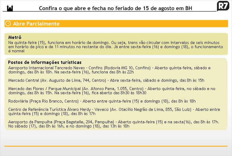 Boa notícia para quem depende do metrô na capital mineira: os trens circulam em horário normal entre sexta-feira (16) e domingo (18). Apenas na quinta-feira (15), o metrô deve operar com o horário de domingo.
