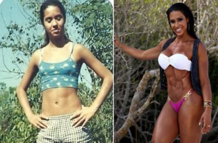 Gracyanne Barbosa é bastante conhecida por seu corpo super musculoso e definido. Mas dá só uma olhada em como a transformação da modelo foi grande