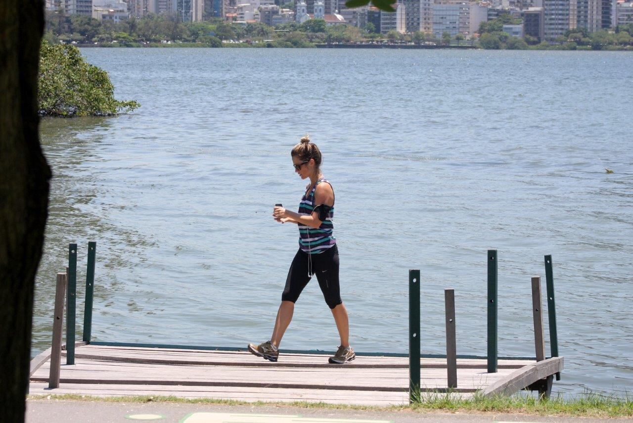 O local escolhido para os exercícios parecia bastante calmo