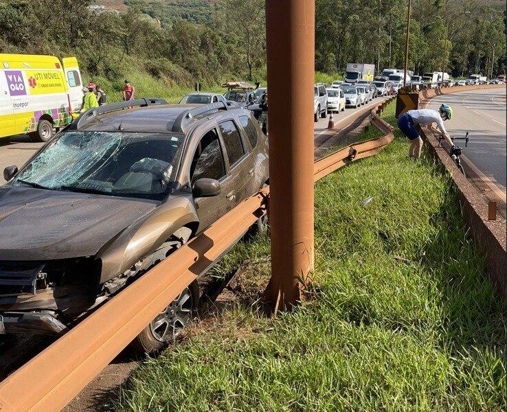 A Polícia Rodoviária Federal foi acionada para comparecer no local
