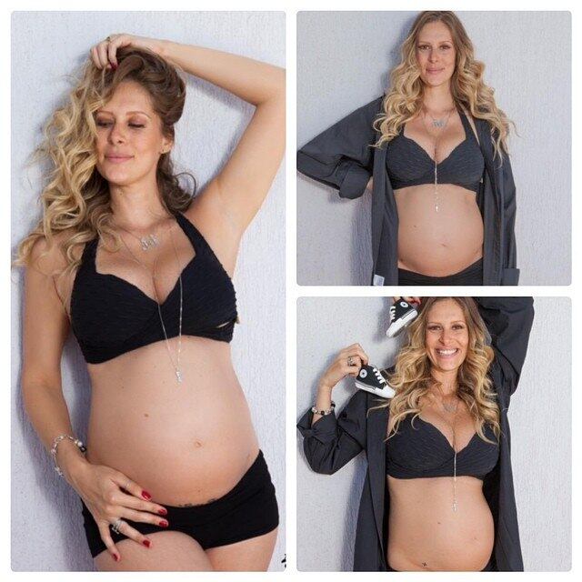 Rachel teve seu primeiro filho em janeiro deste ano, e mesmo quando estava grávida dá para ver que ela manteve a boa forma