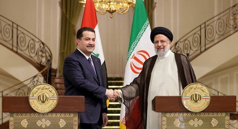 Premiê iraquiano, Mohamed Shia al Sudani, foi recebido pelo presidente do Irã, Ebrahim Raisi, em Teerã