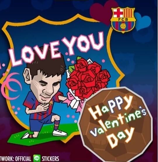 O Barcelona se utilizou do seu maior craque na atualidade, o argentino Lionel Messi para desejar feliz Dia dos Namorados