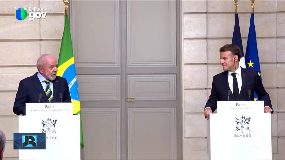 Na França, Lula pede a Macron que apoie o acordo comercial entre a União Europeia e o Mercosul