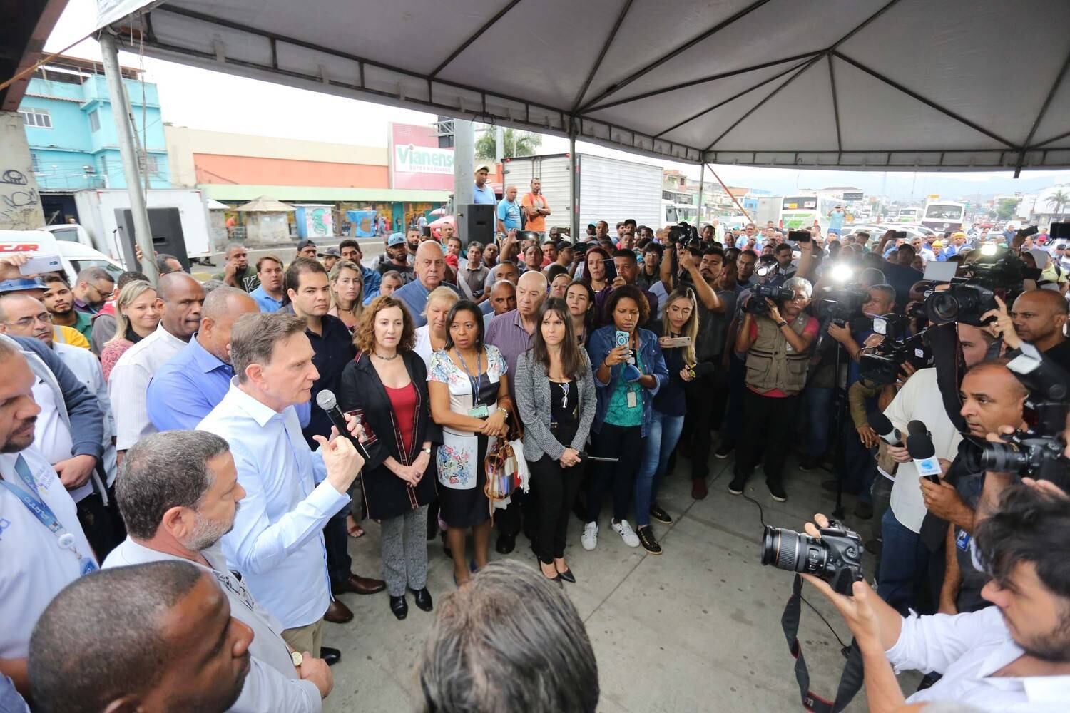 Retomada das obras do BRT Transbrasil foi anunciada por Crivella