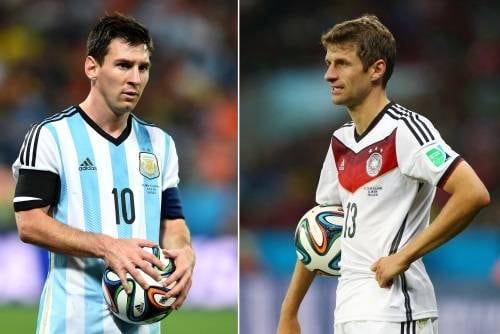 De um lado, Messi, o ídolo argentino; de outro, Müller, o ídolo alemão: quem leva a Copa do Brasil 2014?