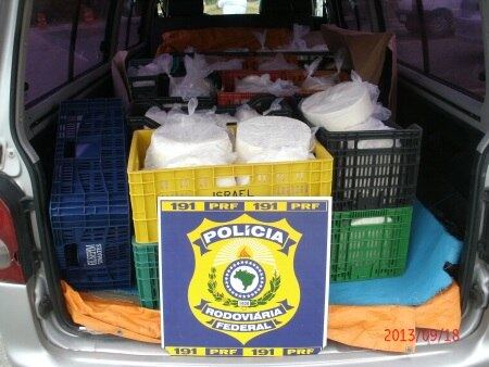 Segundo PRF, mercadoria já foi jogada em um aterro sanitário
