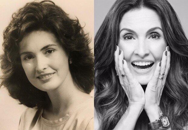 Fátima Bernardes mostrou visual dos anos 80
