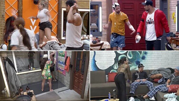 Se tem uma coisa que os peões de A Fazenda sabem fazer, é armar barracos memoráveis. Mas em meio às tretas, existe um clássico que sempre joga mais lenha na fogueira: as guerras líquidas! Ao longo das temporadas, vários participantes como Rico Melquiades e Raíssa Barbosa usaram água, leite e até hidratante contra os adversários, e claro que a atitude foi repetida dentro da sede de A Fazenda 15. Relembre abaixo as vezes em que os líquidos foram os protagonistas das brigas desta e de outras edições