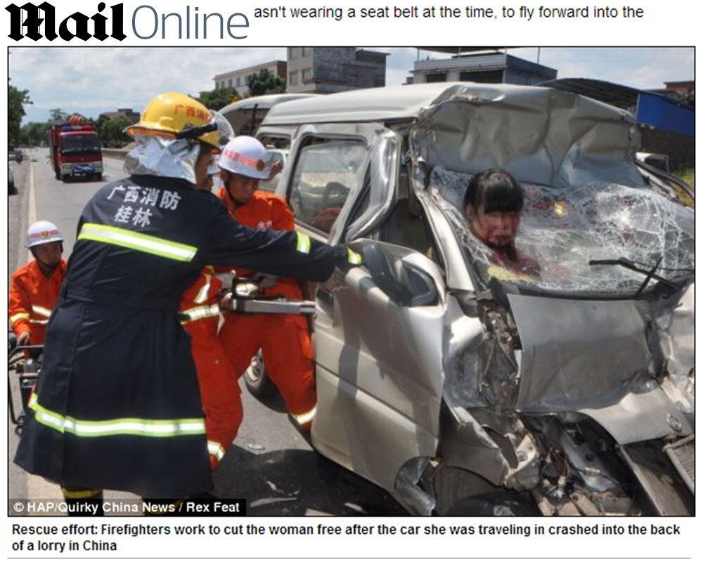 acidente carro china