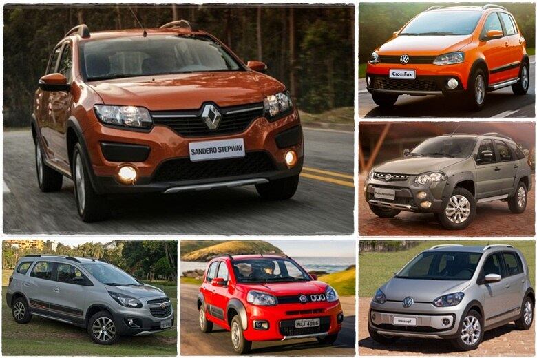 O segmento dos aventureiros urbanos começou em 1999, com a perua Fiat Palio Adventure, e não parou de crescer. Os dois últimos lançamentos foram os novos Sandero Stepway e a Chevrolet Spin Activ,
primeiro modelo da marca da gravata com visual fora de estrada. Hoje,
há diversas opções vestidas para encarar a lama, com preços de R$ 28.700
até R$ 79.887. LEIA MAIS
Saiba tudo sobre carros! Acesse www.r7.com/carros