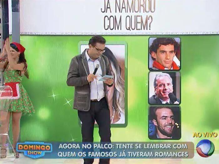 

A apresentadora Adriane Galisteu já namorou o piloto Ayrton
Senna, o apresentador Roberto Justus e o ex-jogador Roger Flores



+ Aproveite e confira as matérias do programa Domingo Show

+ Já curtiu a página do Domingo Show no Facebook? É só clicar!

+ Siga o Domingo Show no Twitter e receba todas as notícias do programa