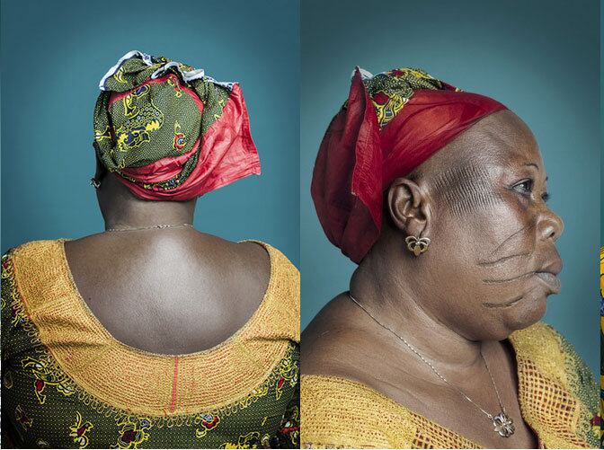 "Em quase todos os 60 grupos étnicos em Burkina Faso, encontramos este valor cultural que
aparece como um cartão de identidade, mas também
como uma obra de arte com seus significados e valores estéticos", disse a fotógrafa