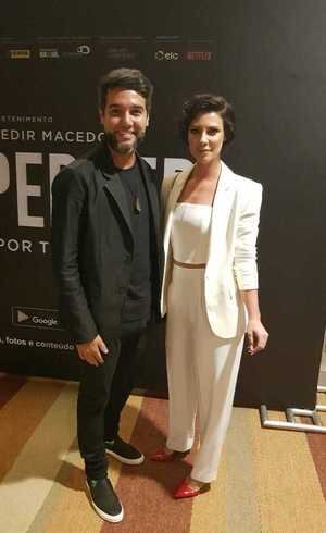 Camila Rodrigues e Fernando Sampaio em pré-estreia do filme