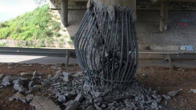Pilastra de viaduto chegou a ser explodida em um dos ataques no Ceará