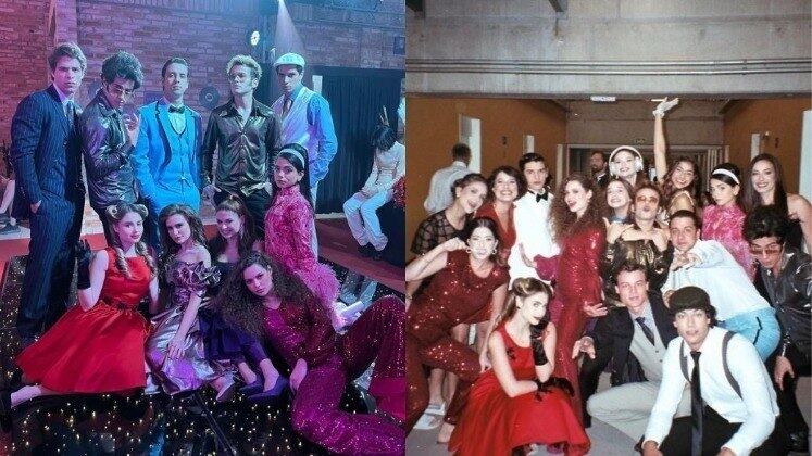 E Hall não foi o único a registrar o elenco juntinho! Além dele, Gabi Borges, a extrovertida Sabrina, também compartilhou momentos com seus seguidores