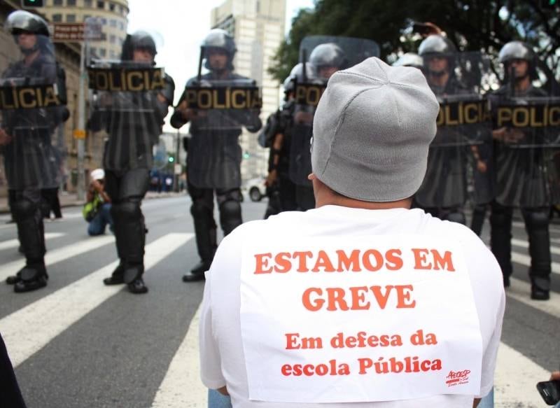 Categoria realizou protesto no centro de SP nesta quinta-feira