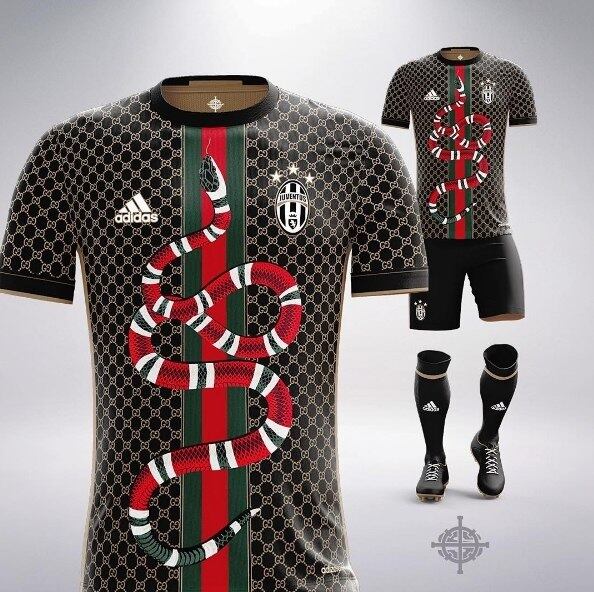 E se os uniformes dos principais times da Europa fossem
desenhados por conceituados estilistas das passarelas? Foi com essa ideia na
cabeça que o designer Marlon Settpace criou uma série inspirada no mundo da
moda. Recentemente ele mostrou como ficaria o manto da Juventus no conceito da
Gucci. Veja na galeria a seguir outras fusões inusitadas