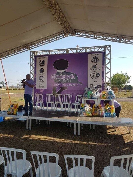 Animação na Cãominhada de Três Lagoas/MS