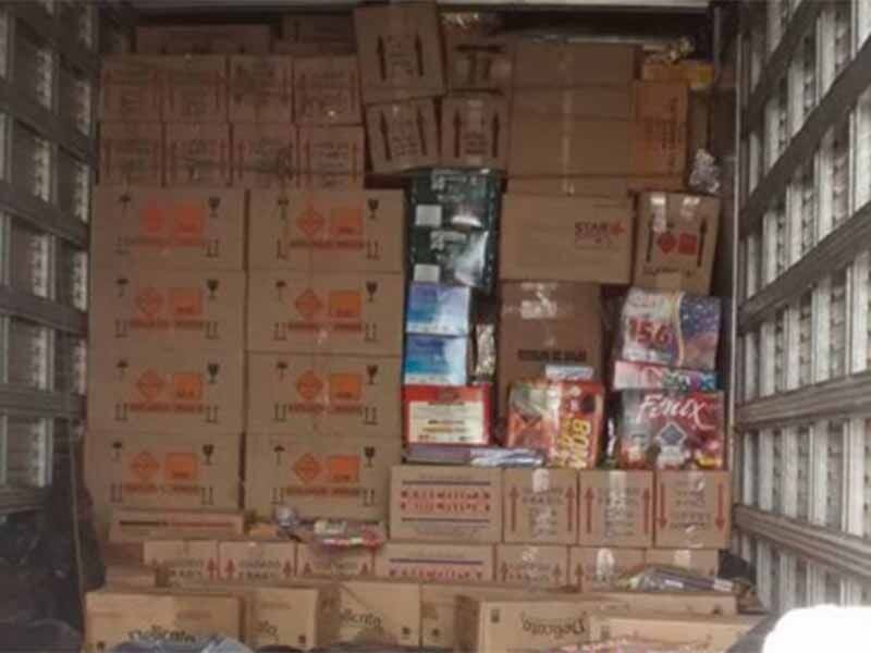 Foram apreendidas 1.710 unidades de fogos de artifício