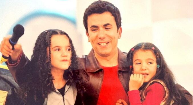 Com as filhas Manu e Catarina Gavassi no programa É Show, na RECORD