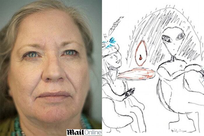 Jocelyn diz ter sido abduzida junto com um grupo de pessoas que incluia suas duas filhas, seu marido e uma vizinha dela. Todo mundo foi levado para uma base subterrânea na área de Sedona, Arizona (EUA). Os seres que a levaram, segundo ela, pareciam insetos. Eles a colocaram sentada em um assento em forma oval, botaram um dispositivo esquisito em sua cabeça e havia um longo cilindo de onde provinha uma espécie de chama azul