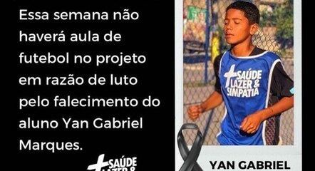 Projeto suspendeu aulas em luto por Yan
