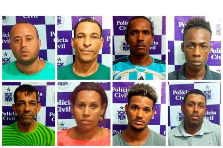 Do canto superior da esquerda para a direita: Adriano, Agnaldo, Edson, Jeremias, Vilton, Elenice, Jefferson e Maurício
