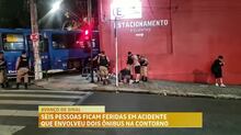Acidente entre dois ônibus na Avenida do Contorno deixa seis feridos em BH