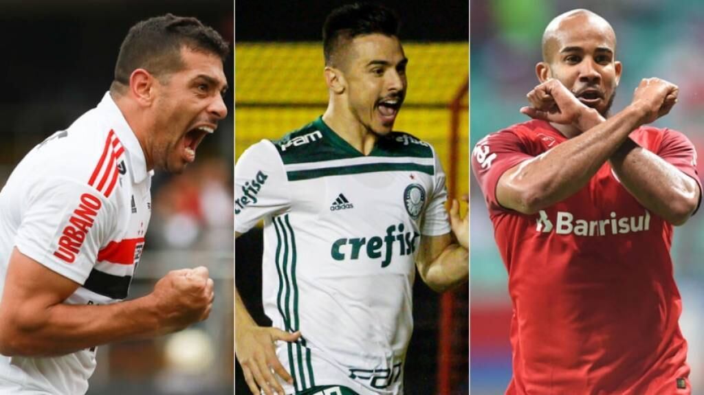 O LANCE levantou alguns dados retirados do site 'Infobola' para analisar as chances das 20 equipes do Campeonato Brasileiro na conquista do título, uma vaga na Libertadores e rebaixamento para a série B. Confira a porcentagem de cada time nos quesitos (Foto: Ricardo Moreira/Fotoarena, Rafael Melo/Fotoarena e Ricardo Duarte)