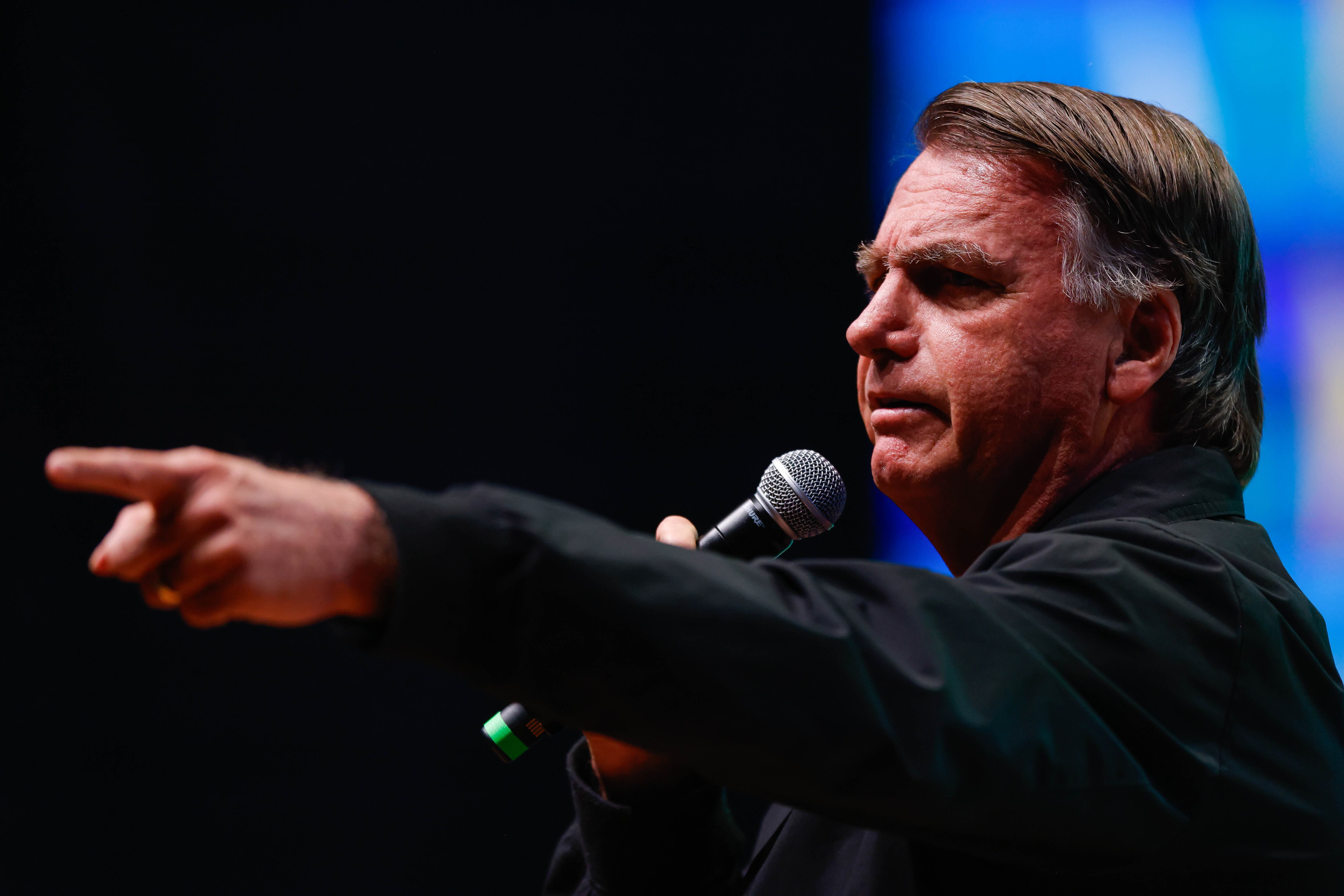 Brasil, Brasília, DF, 19/02/2025. O ex-presidente da República, Jair Bolsonaro, discursa durante o 1º Seminário Nacional de Comunicação do Partido Liberal, realizado no Centro de Convenções Ulisses Guimarães, em Brasília (DF). Representantes das big techs participaram do evento. - Crédito:WILTON JUNIOR/ESTADÃO CONTEÚDO/AE/Código imagem:256940