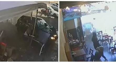 Circuito de segurança flagrou o acidente