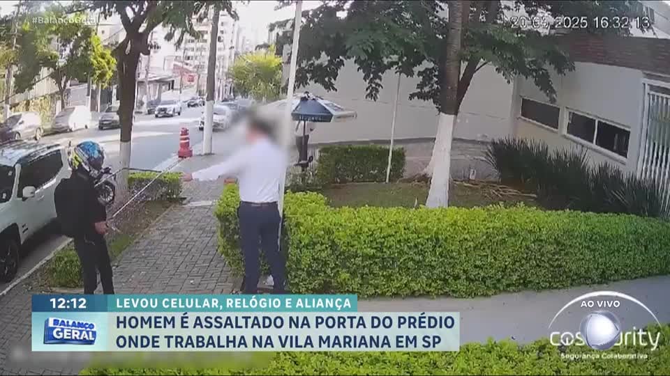 Homem é assaltado na porta do prédio onde trabalha na Vila Mariana, na zona sul de SP