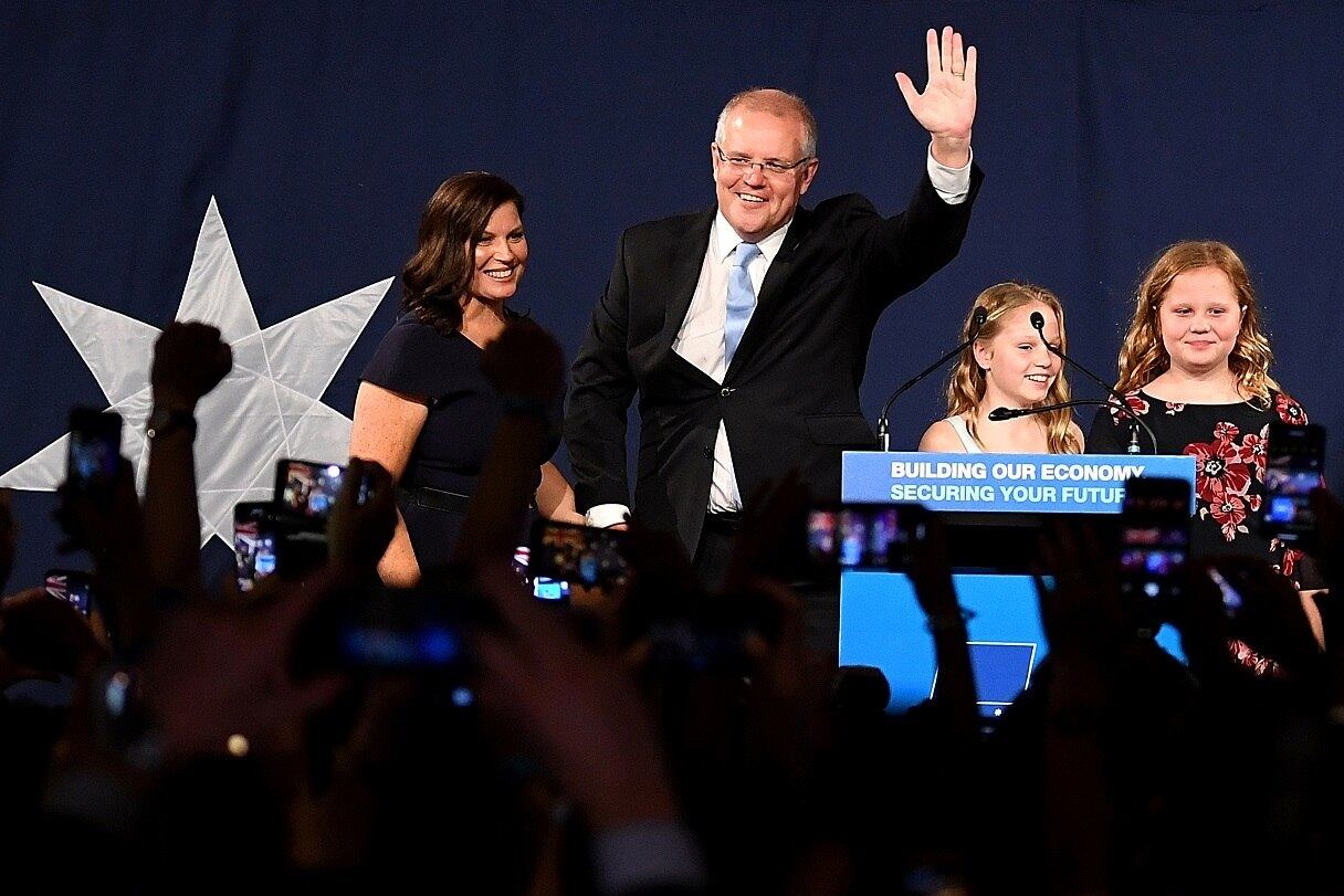 Primeiro-ministro Scott Morrison vence eleições