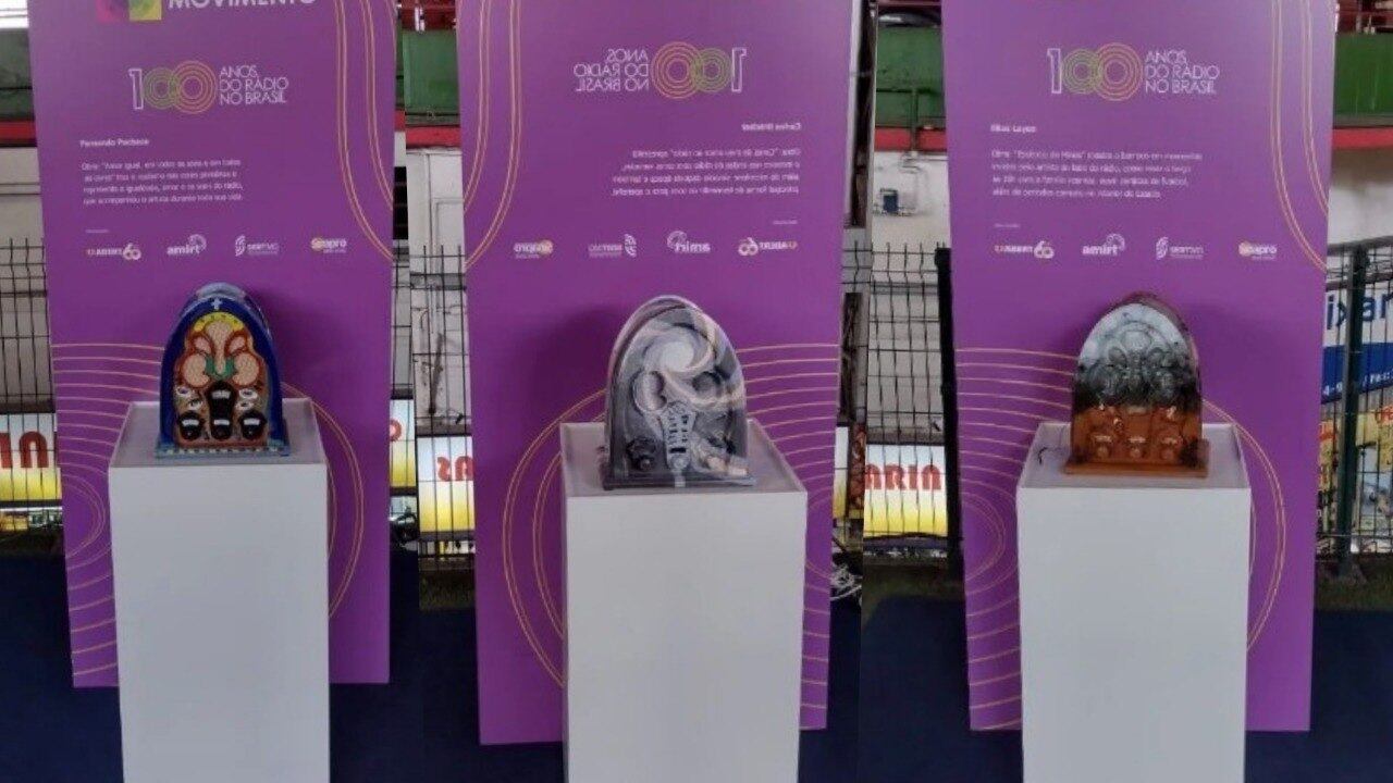 Mostra Rádio e Movimento exibe rádios personalizados por artistas mineiros
