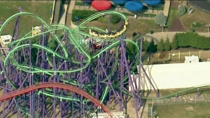 O incidente ocorreu no parque Six Flags, no Estado de Maryland
