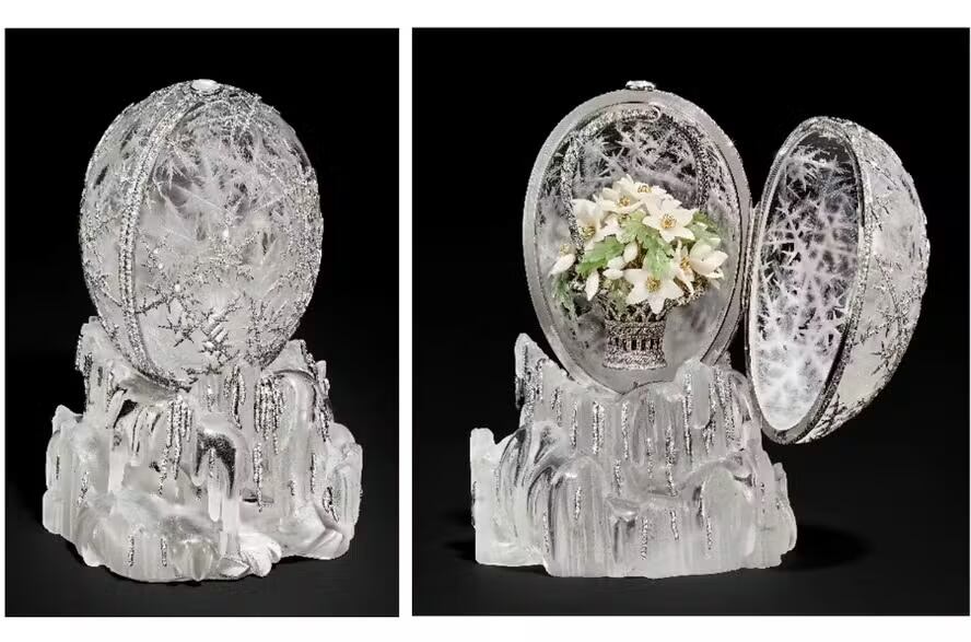 Ovo de Páscoa luxuoso foi projetado por Alma Pihl, na cidade de São Petersburgo, em 1913