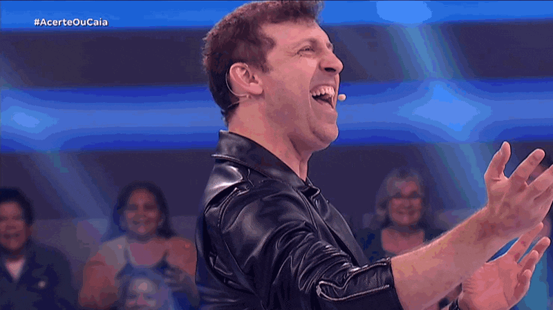 Reprodução em GIF/Nova líder: Neila Medeiros derruba Bruno Sutter e continua no programa (07:29)