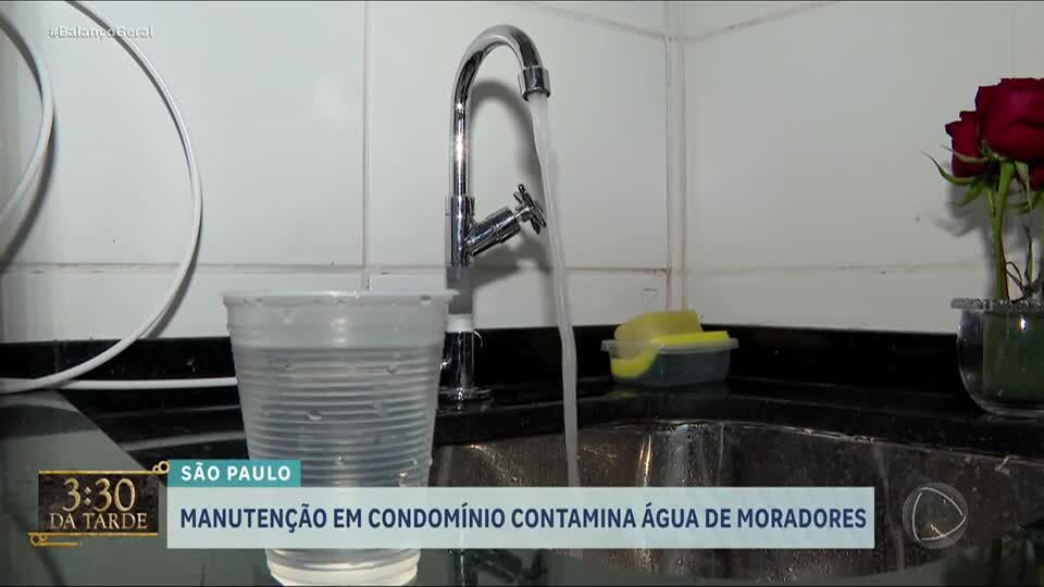 Manutenção contamina água de moradores de condomínio em São Paulo