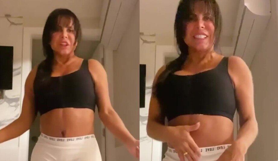 Gretchen seis dias após fazer cirurgias plásticas