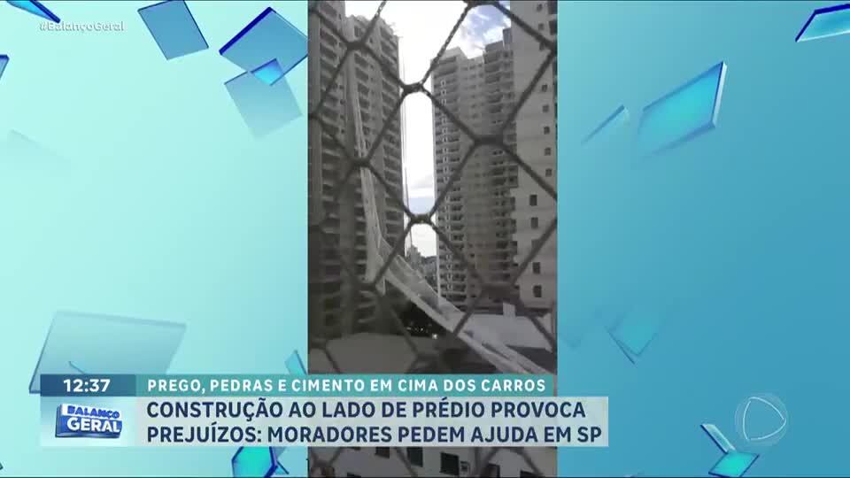 Balança Povão: Obra de construtora ao lado de prédio gera reclamações de moradores por danos