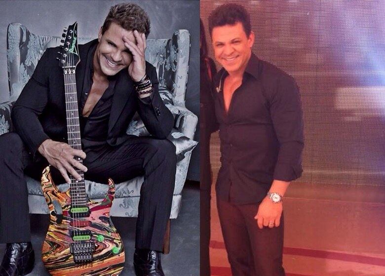 Em seu site oficial, Eduardo parece ser outra pessoa, nem se pode dizer que mudou tanto, mas nas fotos tiradas com outros artistas ele fica bem diferente 