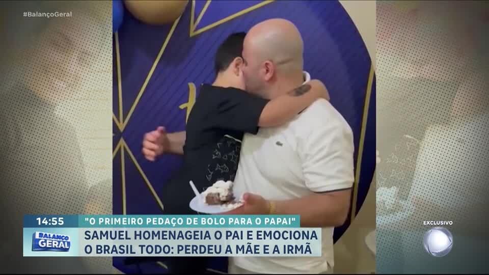 Após perder a mãe, menino de 9 anos comove ao homenagear o pai em festa de aniversário