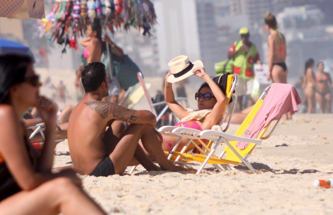 Marcelo ficou ao lado o tempo inteiro da beldade